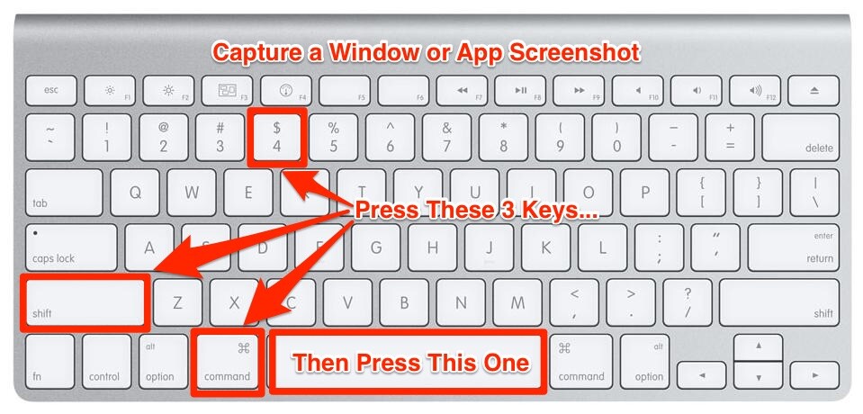 what do you press for screenshot on mac